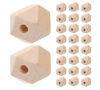 Cabilock Cuentas de Madera Natural Octogonales sin Terminar 14 MM 50 Piezas Espaciadoras Geométricas para Pulseras Manualidades y Accesorios DIY de Estilo Rústico