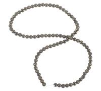 Cabilock Cuentas de Pirita Natural 4 MM Aproximadamente 90 Piezas Cuentas Sueltas para Manualidades Accesorios para Pulseras y Collares Materiales para Joyería DIY