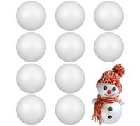 Cabilock de 8 Cm 10 Bolas de Espuma de Poliestireno de Fiestas Navideñas, Esferas Redondas Resistentes y Fáciles de Pintar para Manualidades y Decoración