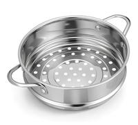 Cabilock de Acero Inoxidable de 16 cm, Accesorio de Acero Inoxidable, Cesta de Vapor, Rejilla de Vapor, con asa, Estante para, ollas, Verduras, Bollos Plateados, S