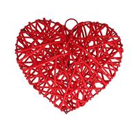 Cabilock De Corazon Decoración De La Puerta De Entrada De Mimbre En Forma De Corazón Bola De Mimbre De Corazón Decoración De Boda 15c Natural Rota De Madera Rojo