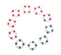 Cabilock Deco Mar Barro 30 Piezas Adornos Decorativos Decoración Del Hogar Tema Marino Decoración de Madera Anillo De Baño Anillo De Baño Ancla Miniatura