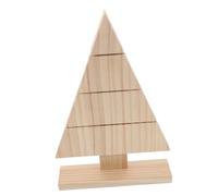 Cabilock Decoración de Mesa de Navidad de Madera sin Terminar para Pintar Árbol Triangular Independiente Adorno Rústico DIY para Manualidades para Hogar y Oficina
