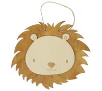 Cabilock Decoración de Pared Colgante de Madera en Forma de LeóN para Habitaciones Infantiles, Bebés y Fiestas Festivas