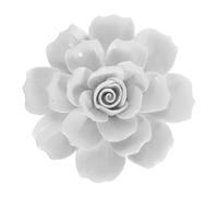 Cabilock Decoración de Pared con Flores de Cerámica Blanca Escultura Floral para Dormitorio Patio y Arreglo Diy para Decoración Granja