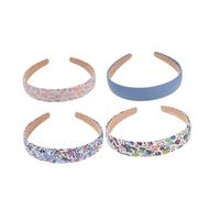 Cabilock Diadema Ancha de Mujer Diseño Floral Vintage, Práctica y Fácil de Usar, 4 Piezas Ideales para Bodas y Uso Diario en Escuela