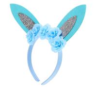 Cabilock Diadema De Conejo Con Orejas y Flor Para Mujer Ideal Para Pascua y Fiestas