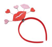 Cabilock Diadema de Corazón Roja con Lentejuelas para Día San Valentín Diadema Cómoda y Resistente para Fiesta Boda y Despedida de Soltera Accesorio Versátil para Mujer y Niñas
