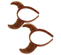 Cabilock Diadema de Cuernos Marrón Ligera y Cómoda de Tela para Cosplay Gótico y Accesorios Fotográficos en Yoga y Photo Props