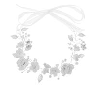 Cabilock Diadema de Novia Artesanal con Flores Blancas de Arcilla Aleación Plateada Accesorio Elegante para Bodas Tocado Nupcial Único para Mujeres y Niñas
