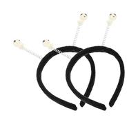 Cabilock Diadema de Plástico Muñeco Alienígena Fluorescente Que Brilla Oscuridad, 2 Piezas, Talla Única, Diseño Divertido para Disfraz de Halloween, Fiesta y Cosplay Adultos