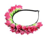 Cabilock Diadema de Tulipanes Artificiales para Mujer Accesorios Cabello Corona Floral Suave y Cómoda Adecuado para Bodas Fiestas y Damas de Honor Diadema Floral Realista para Eventos