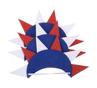 Cabilock Diadema Elástica No Tejida Brillantina 3 Piezas Diseño Estatua Libertad para Fiestas Patrióticas y Disfraces del Día Independencia Cómoda y Transpirable para Adultos