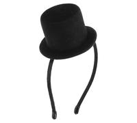 Cabilock Diadema Mini Sombrero de Copa Negro de Poliéster para Fiesta de Carnaval y Cosplay, Diseño Único Ajuste y Estilo Versátil para Mujeres y Adolescentes
