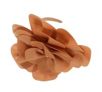 Cabilock Diadema para Niña Flores Grandes y Perlas, Accesorio Cabello Color Ámbar, Tocado Floral Elegante para Novia y Fiestas, Banda Cómoda y Ajustable, Adecuado para Bodas y Eventos