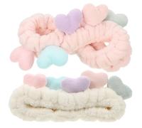 Cabilock Diademas Elásticas para Maquillaje y Lavado Facial 2 Piezas Tamaño Único Bandas Cómodas para Mujer Niñas Cuidado Piel en Spa Color Beige y Rosa Champán