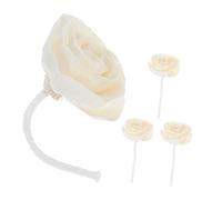 Cabilock Difusor Aromaterapia de Flores Secas de Algodón 4 Varillas Difusoras Diseño Realista y Función Recargable para Relajación en Yoga y Meditación
