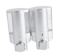 Cabilock Dispensador De Jabón Espumoso De Plástico Abs Pared Baño Ducha Bañera Cocina Fregadero Doble Cabezal