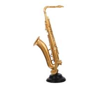 Cabilock Elegante Modelo de Saxofón Alto para Decoración de Escritorio de Oficina Adorno de Saxofón de Resina Sintética Artículo Decorativo de Música
