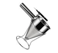 Cabilock Embudo De Piston De Inoxidable Con Soporte Para Cocina Herramienta Diy Para Sushi y Masa De Dispensador Multifuncional Para Pancakes Gofres y Muffins