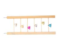 Cabilock Escalera de Madera Beige para Pájaros con Peldaños Resistentes, Juguete para Loros y Periquitos Que Mejora la Salud en Jaulas de Aves