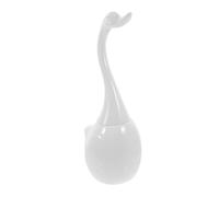 Cabilock Escobillas para Inodoro con Soporte Cerámico Estable Mango Diseño Cisne Cerdas de Alta Densidad para Limpieza Eficaz Kit de Limpieza para Baño Hogar y Hotel