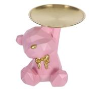 Cabilock Escultura de Oso Geométrico Almacenamiento Multifuncional para Llaves y Objetos Pequeños Adorno Decorativo para Entrada y Oficina Figurita Linda