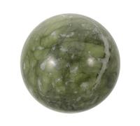 Cabilock Esfera de Jade Natural: Adorno de Bola de Cristal Verde - Figura de Jade Pulido de 5 cm - Escultura China de la Suerte para la Oficina - Decoración para la Prosperidad y la abundancia