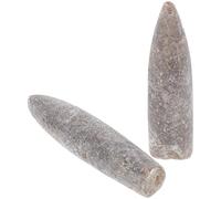 Cabilock Especímenes Fósiles de Belemnita Natural 5-6 Cm, 2 Unidades, Material Docente para Geología y Paleontología, Adorno Educativo y Decoración del Hogar