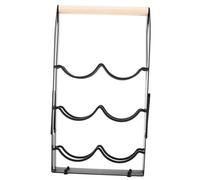 Cabilock Estante para Vino de Hierro y Madera Botellero Multifuncional Plegable Soporte para Botellas de Agua Diseño Elegante para Organizador de Bebidas