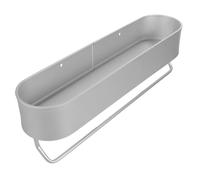 Cabilock Estante Pared De Aluminio con Soporte para Toallas Portabotellas y Escobillas Sin Perforaciones para Cocina Resistente y Práctico Plateado