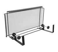 Cabilock Estantería Metálica Negra Grande para Debajo del Escritorio con Abrazadera Ajustable Bandeja Organizadora para Gestión de Cables y Almacenamiento de Oficina Cesta Colgante