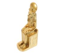 Cabilock Estatua de Resina Esfinge Egipcia Dorada Adorno Compacto para Escritorio Decoración Retro Mística para Hogar y Oficina Figura Coleccionable de Mitología