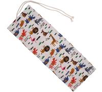 Cabilock Estuche Enrollable para Lápices de Lona 48 Compartimentos Gran Capacidad Color Animal Zoo Bolsa Portátil para Lápices de Colores y Pinceles Adecuado para Estudiantes y