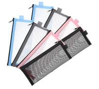 Cabilock Estuche para Lápices Transparente De Malla Nylon 8 Piezas para Niños, Portátil Multicolor Cremallera, Bolsa Grande Resistente para Almacenamiento Escolar y Arte Al Aire Libre