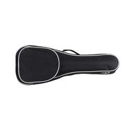 Cabilock Estuche para Ukelele Negro de Tela Oxford Acolchado, Cómodo y Plegable Bolsa Pequeña Cremallera para Guardar Púas y Clips de Afinación