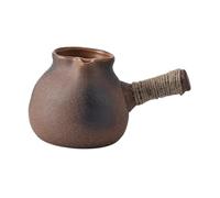 Cabilock Estufa haciendo tetera Hervidor para exteriores tetera de barro Tetera de exterior Tetera duradera tetera de gres redondas olla pequeña para acampar tetera de cocina
