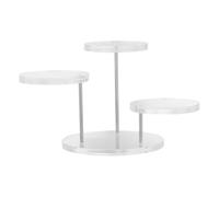 Cabilock Exhibidor de Joyas Acrílico Transparente Multicapa, Soporte Redondo para Anillos y Aretes, Organizador Compacto de 3 Niveles para Hogar y Tienda, Estante Expositor Práctico