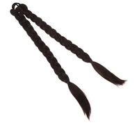 Cabilock Extensión De Coleta Trenzada Extensión De Trenza De Cabello Sintética Conjunto De Postizo De Coleta Para Mujer Para Fiestas y Atuendos Informales Color Marrón Oscuro Textura Realis