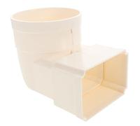 Cabilock Extensor de Drenaje para Bajante de Canalón en PVC Blanco Diseño Cuadrado Bloque Antisalpicaduras para Sistemas de Agua en Villas