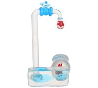 Cabilock Figura de Pecera de Vidrio con Grifo Flotante Adorno Decorativo para Escritorio Centro de Mesa Compacto para Pecera del Hogar Decoración para Acuario de Peces Pequeños