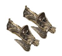Cabilock Figuras de Ángel Custodio de Latón, Par Simétrico Grande, Decoración de Mesa Religiosa Vintage para Altar, Oficina y Hogar, Estatua de Ángel Guarda, Decoración Navideña