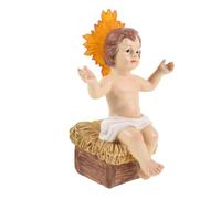 Cabilock Figurita del Jesús de Resina con Luz para Belén Navideño