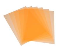 Cabilock Filtros de Gel de PVC Transparente y Naranja, Láminas de Color para Corrección y Control de Luz, Paquete de 6 Unidades para Fotografía, Iluminación y Estudio Profesional