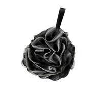 Cabilock Flor De Baño Exfoliante y Bola De Ducha Negra Grande, Red De Malla Suave Para Limpieza Corporal, Accesorios De Baño Para Uso Diario, Cuerda Para Colgar, Adecuado Para Ducha y Cuidado Personal