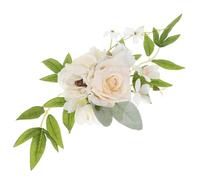 Cabilock Flores simuladas de decoración de pastel flores de arco flores para decorar pasteles primeros de la flor del pastel de bodas pastel de bodas flores decoraciones Satín