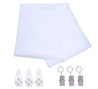 Cabilock Fondo Fotográfico Blanco Incluye 4 Clips y 3 Clavos de Poliéster Plegable para Fotografía Arrugas para Sesión de Fotos Profesional