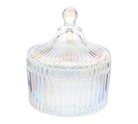 Cabilock Frasco de Vidrio con Tapa para Decoración de Uñas y Diseño de Manicura, Vaso de Cristal para Acrílico, Accesorio Funcional para Mesa de Manicura