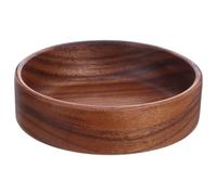 Cabilock Frutero de madera: Cuenco redondo rústico de madera para palomitas, frutos secos y ensaladas pequeñas. Vajilla para mesa de comedor, cocina y restaurante.