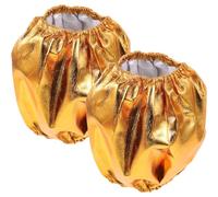 Cabilock Funda Protectora para Maceta Reutilizable Dorada Tela Estampado Metálico 2 Unidades Accesorio Decorativo para Plantas y Centros de Mesa en Hogar y Eventos